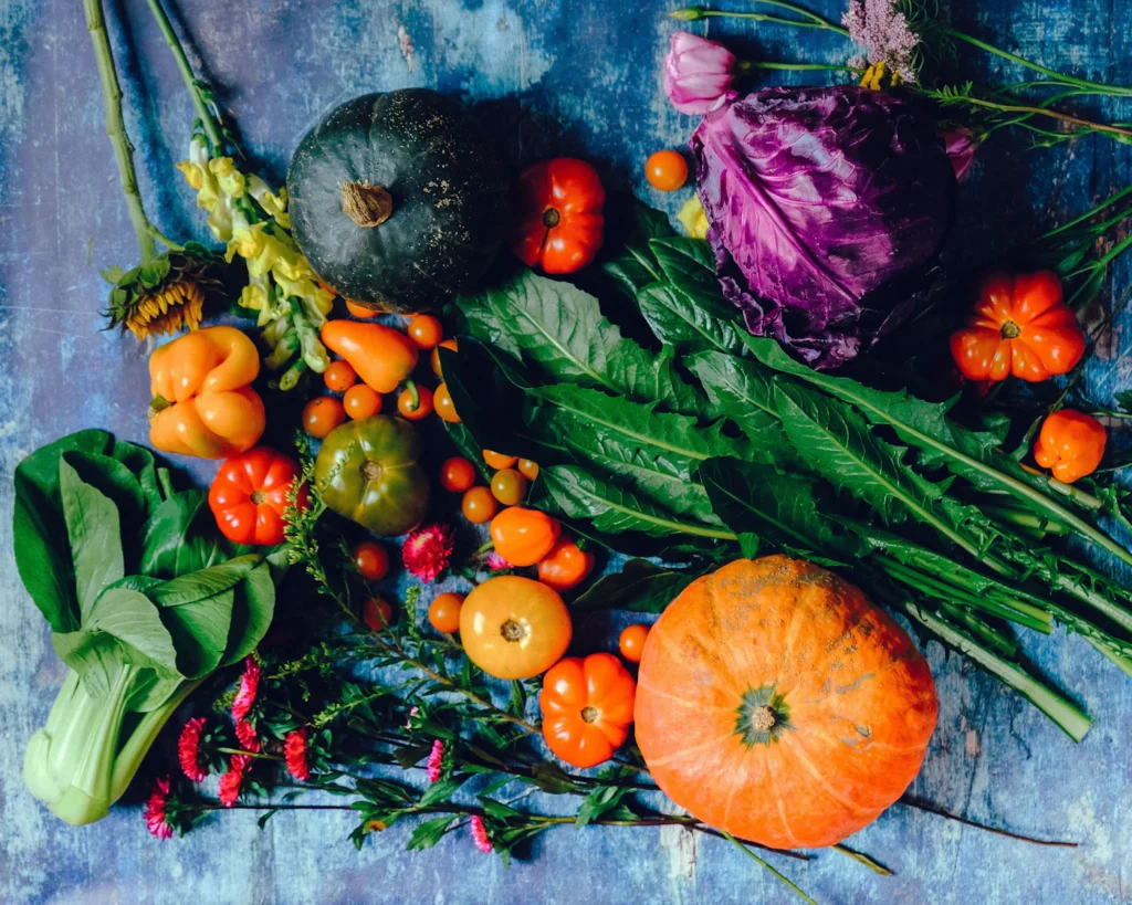 Legumes frescos e coloridos: nutrição e alimentação saudável